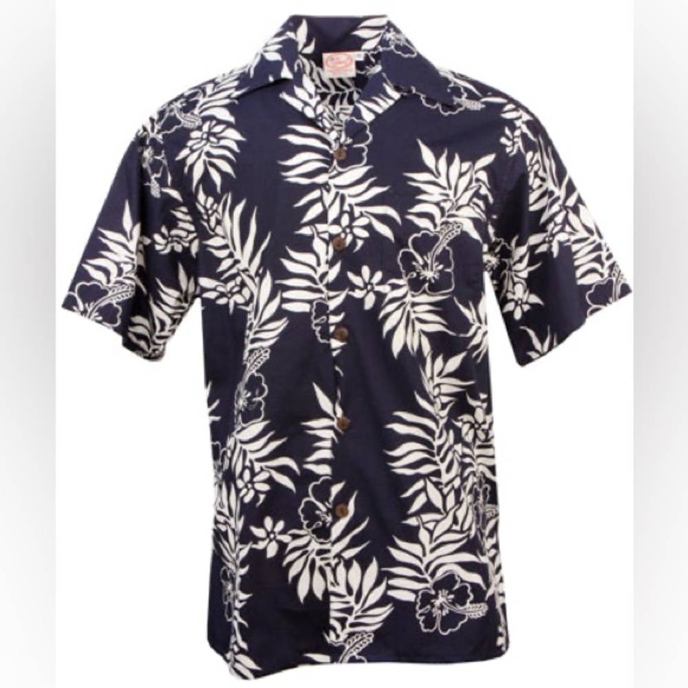 Go Barefoot Blue and White Mini Tahitian Print Big Boys XL 18